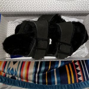 Fuzzy never worn Birkenstock